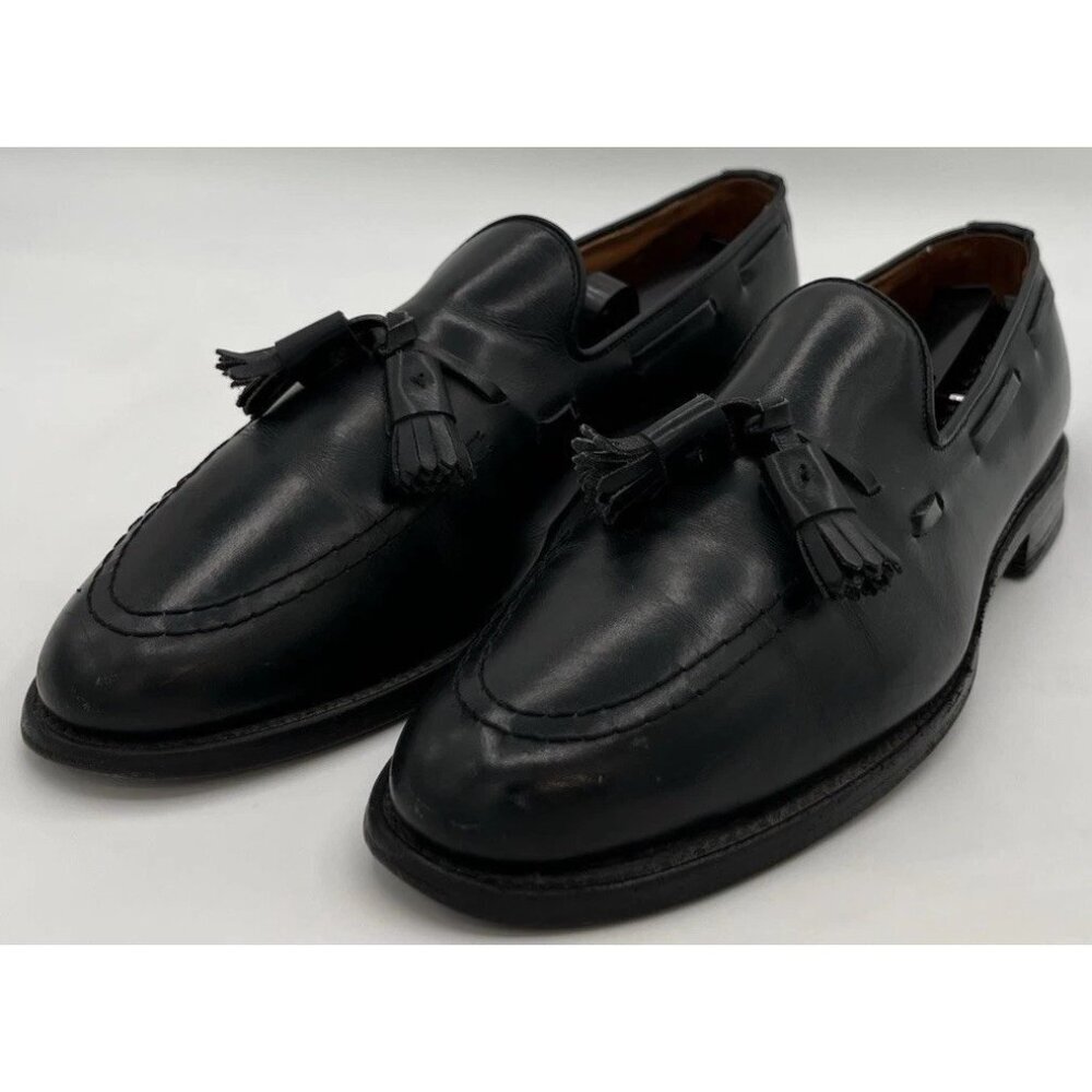 Allen Edmonds Iconic GRAYSON Mens Black Leather Tassel Loafers 9AAA Made In USA